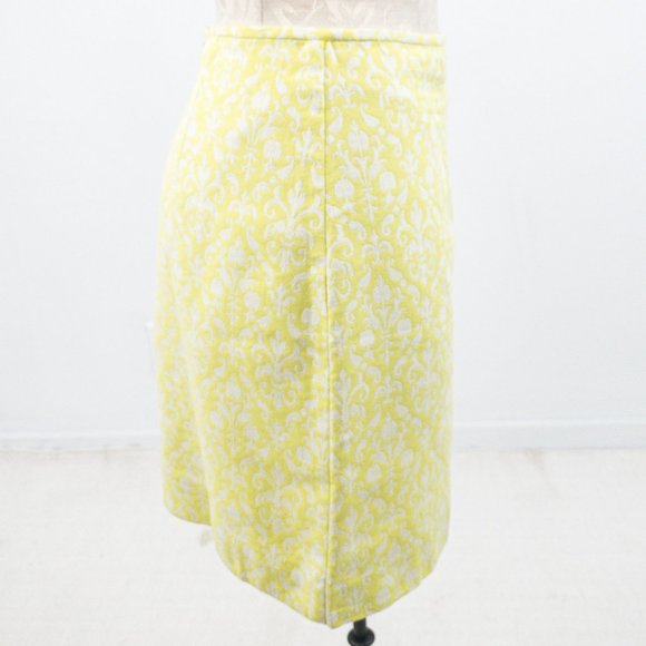 VTG 6 90s Jacquard Damask Print Mini Skirt Neon - Picture 4 of 14